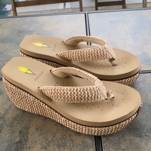 Volatile Wedged Thong Sandals 7